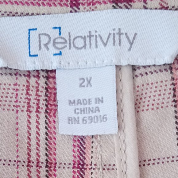 Nwt $76 RELATIVITY Button Down Trench Coat 2X - Picture 6 of 8